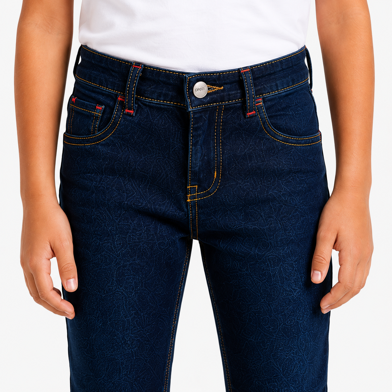 Dark Blue Slim Fit Denim Jeans for Boys