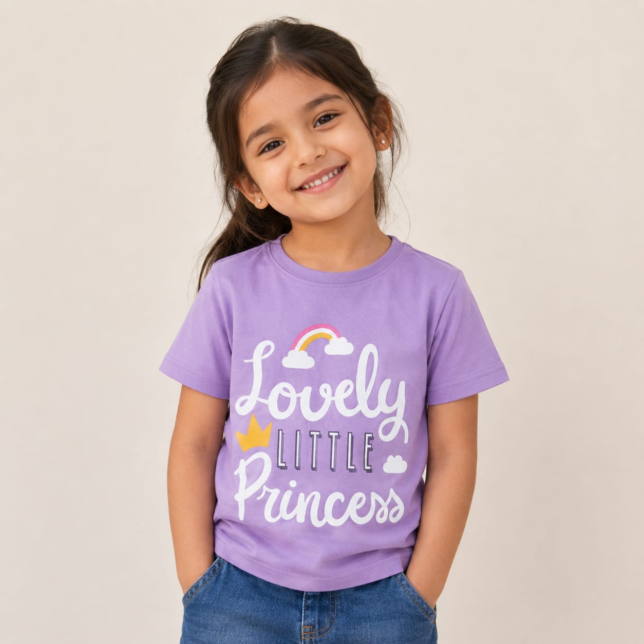 Girls Lovely Little Princess Graphic Tee