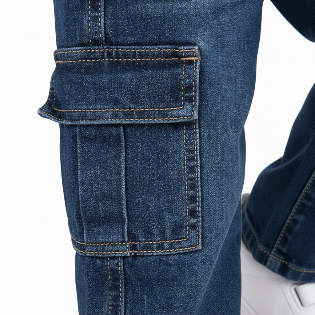 Zoomed cargo jeans detail - variation 2