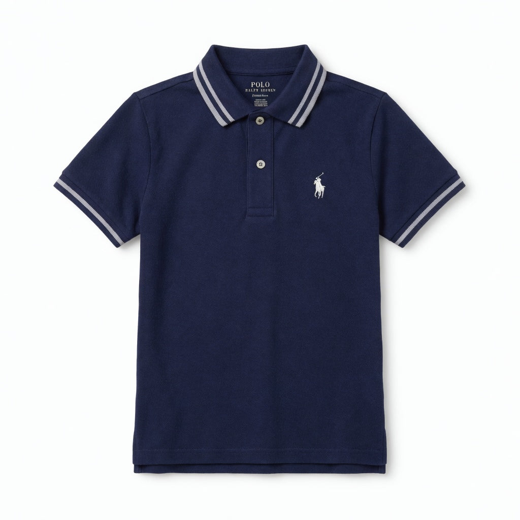 Kids Navy Blue Classic Polo T-Shirt