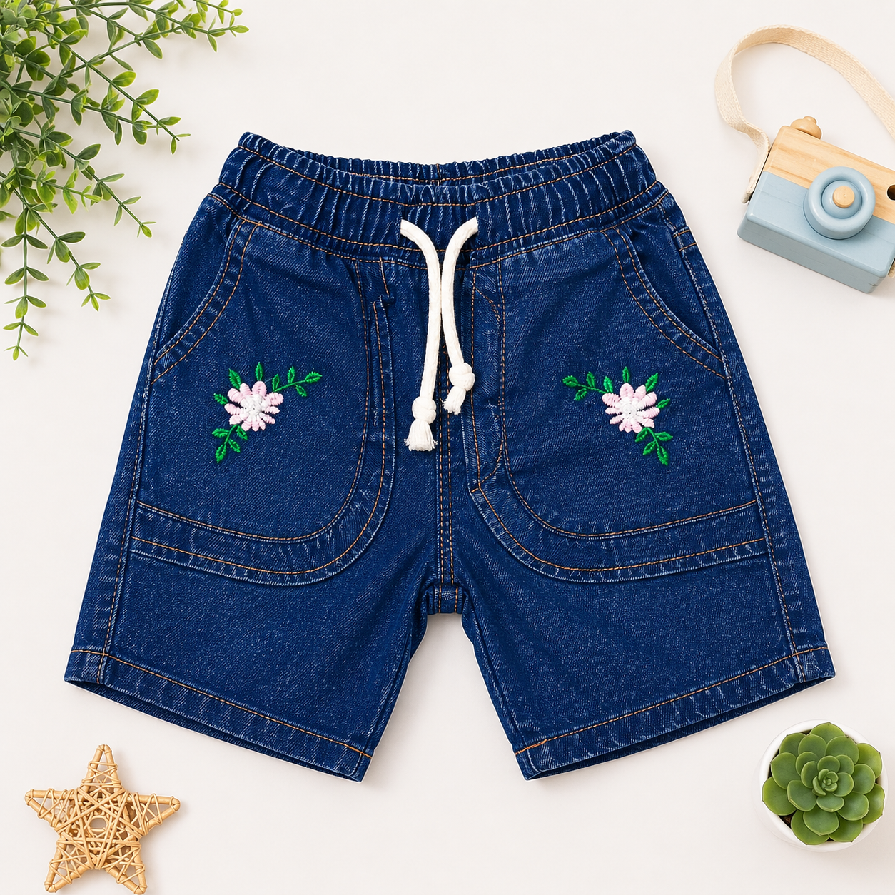 Girls Summer Denim Shorts