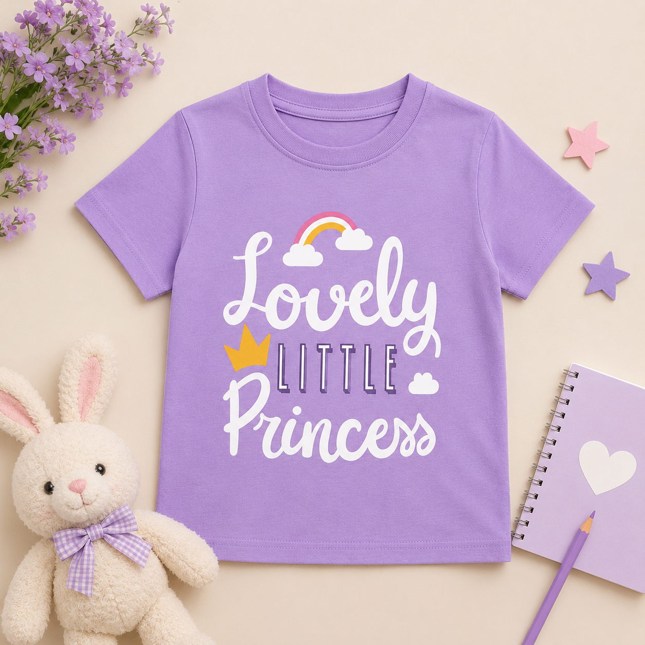 Girls Lovely Little Princess Graphic Tee