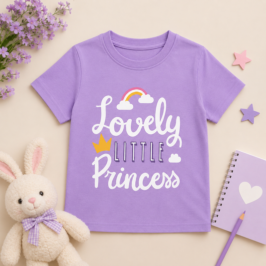 Girls Lovely Little Princess Graphic Tee