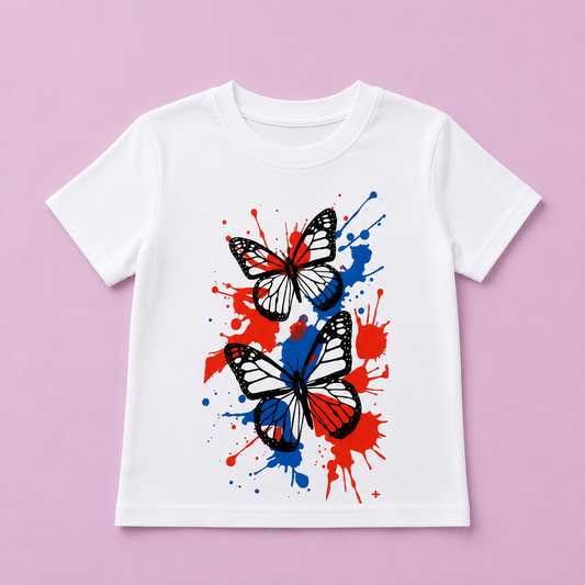 Abstract Butterfly Splatter Tee