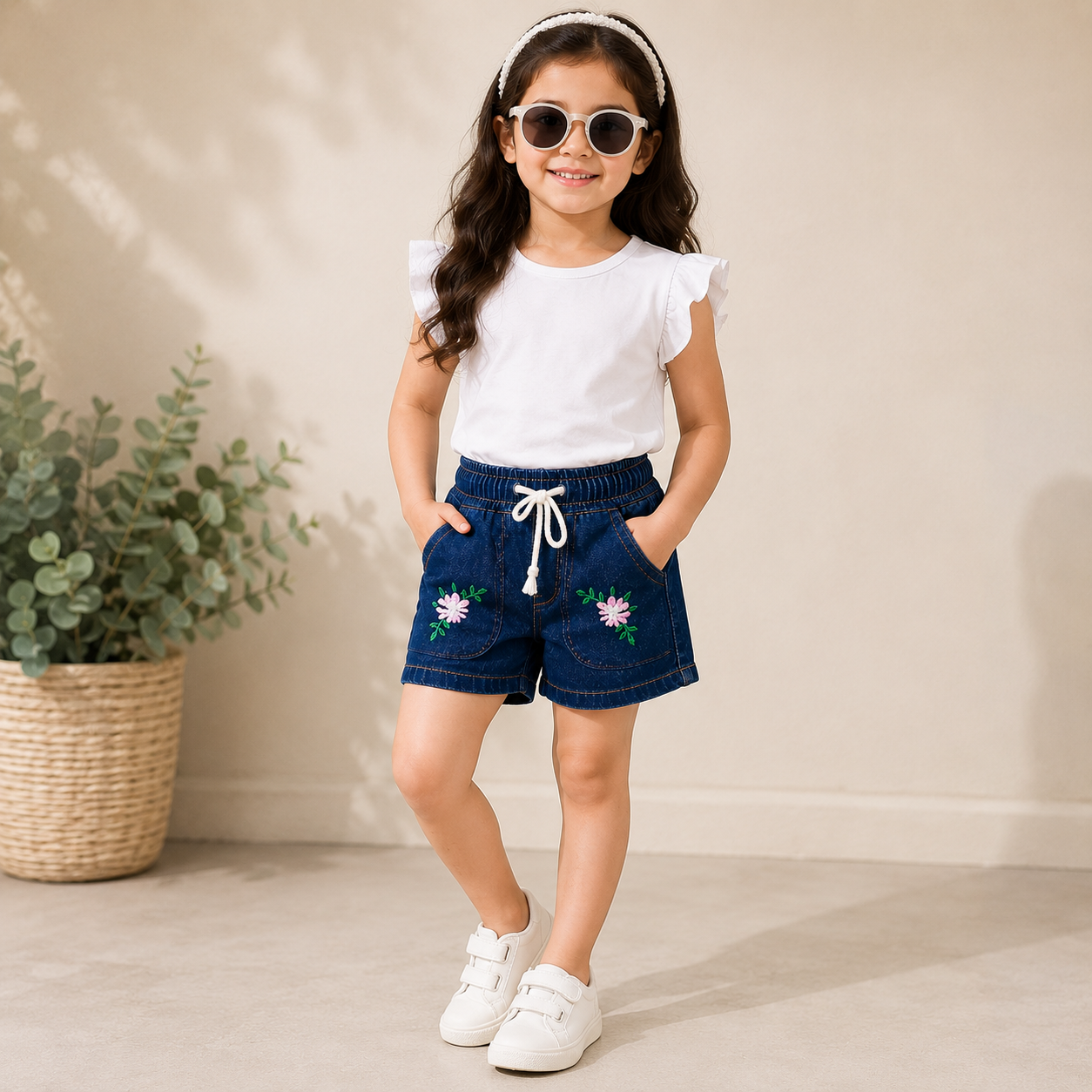 Girls Summer Denim Shorts