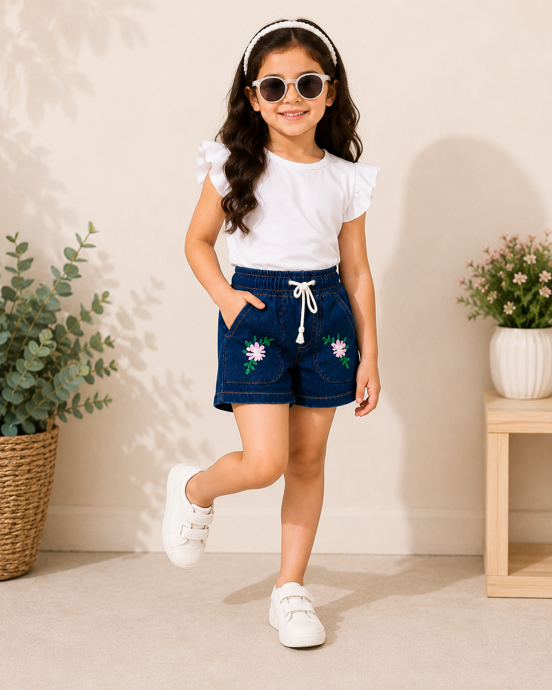 Girls Summer Denim Shorts