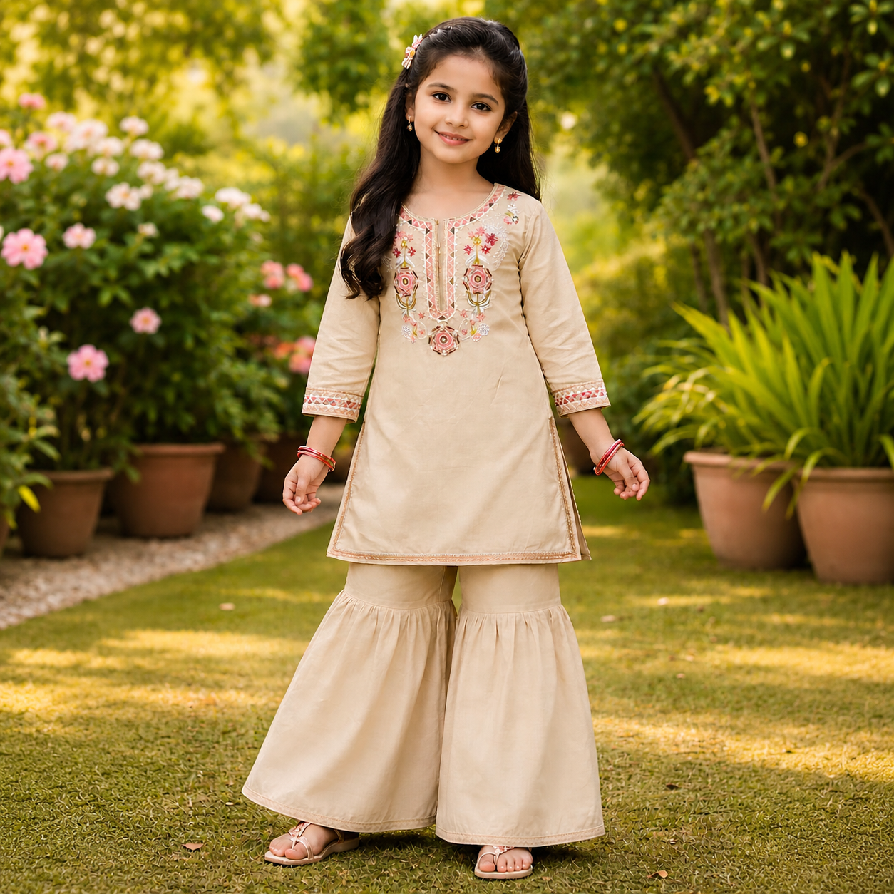 Traditional Kurta Sharara Outfit ✨