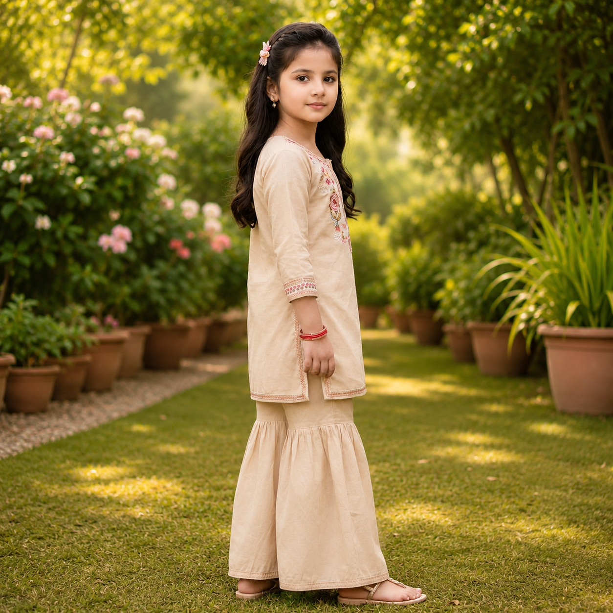 Traditional Kurta Sharara Outfit ✨
