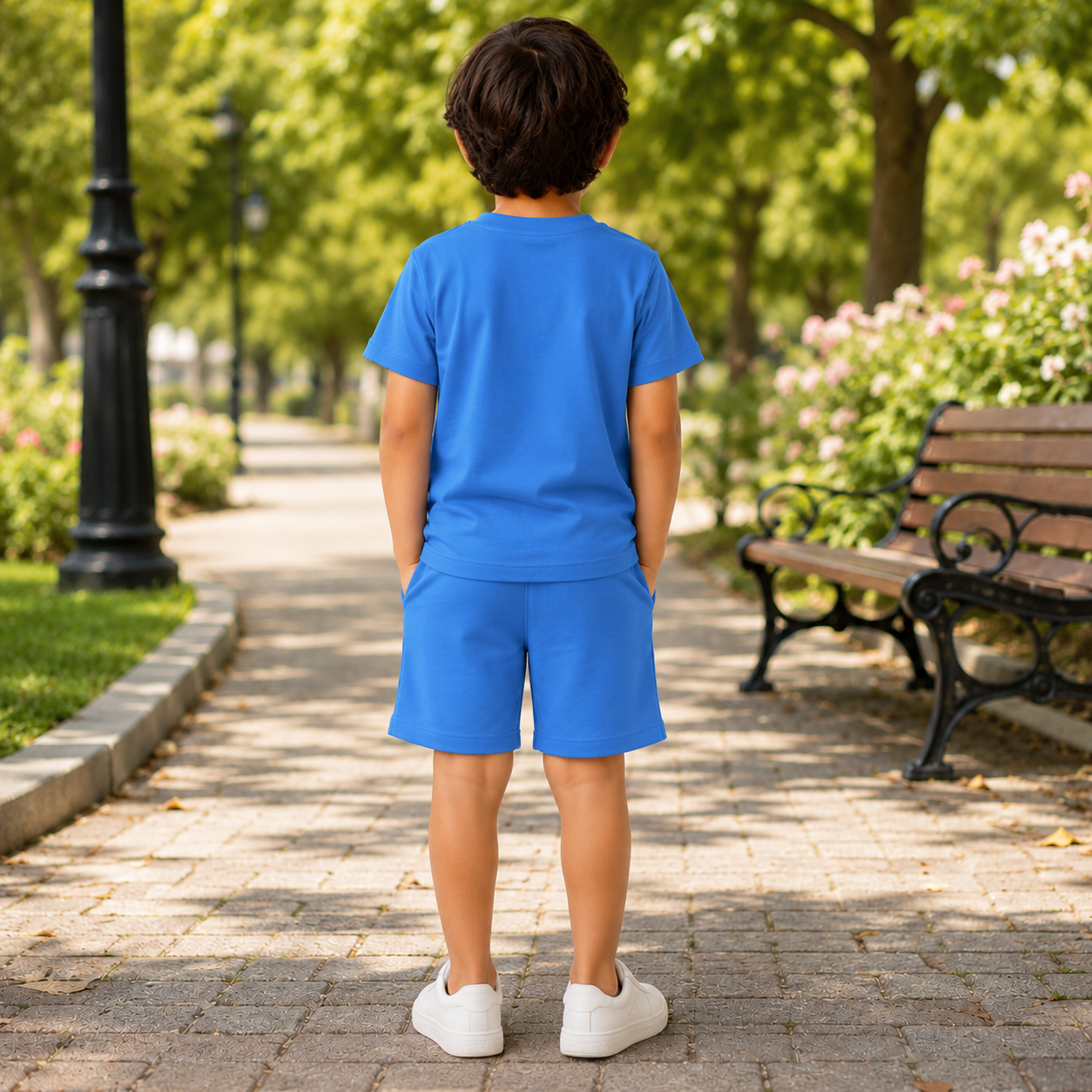 "It's A Good Day" Boys Tee & short Set – Sky Blue