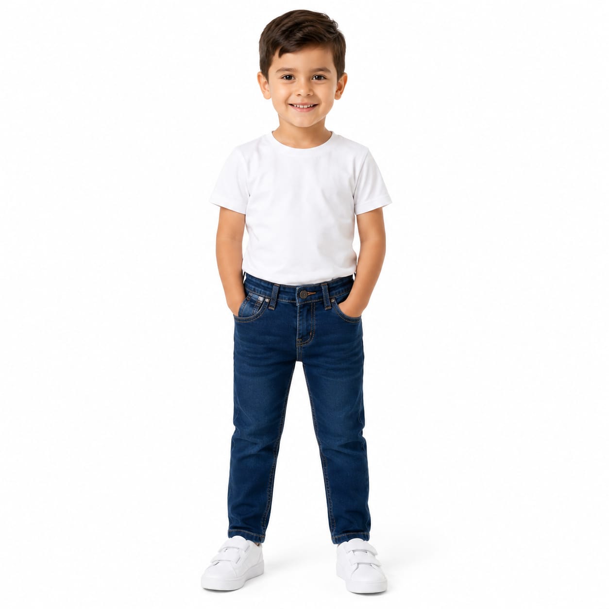 Boys Dark Blue Slim Jeans