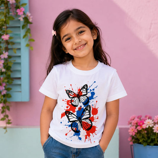Abstract Butterfly Splatter Tee