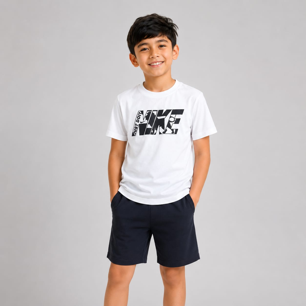 Nike Premium White Graphic Cotton T-Shirt