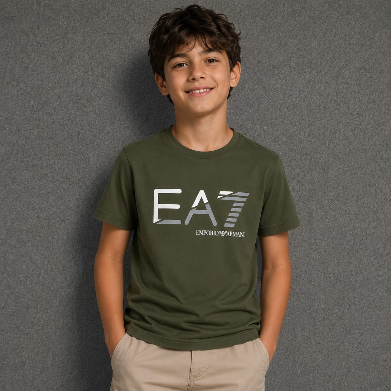 Boys Green Graphic Printed Cotton T-Shirt