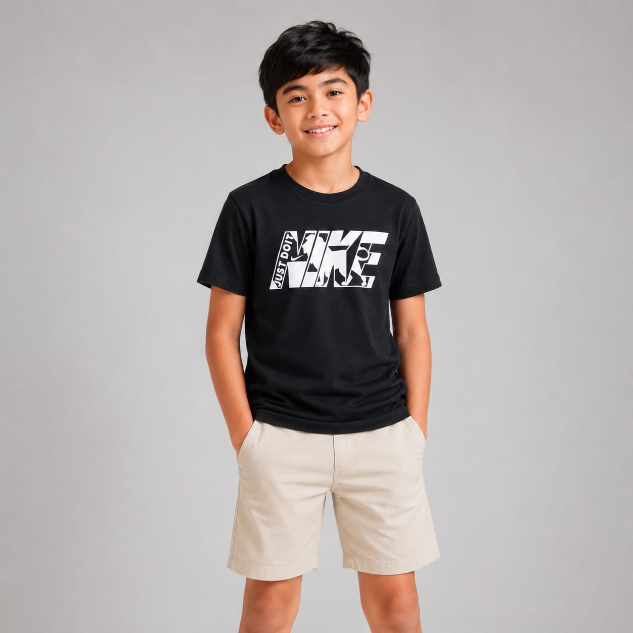 Nike Premium Black Graphic Cotton T-Shirt