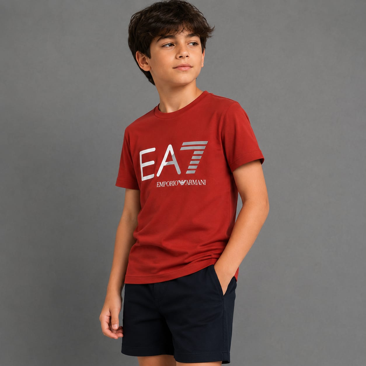 Boys Mehroon Graphic Printed Cotton T-Shirt