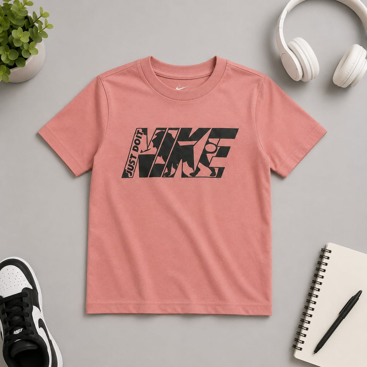 Nike Kids Dusty Pink Graphic T-Shirt