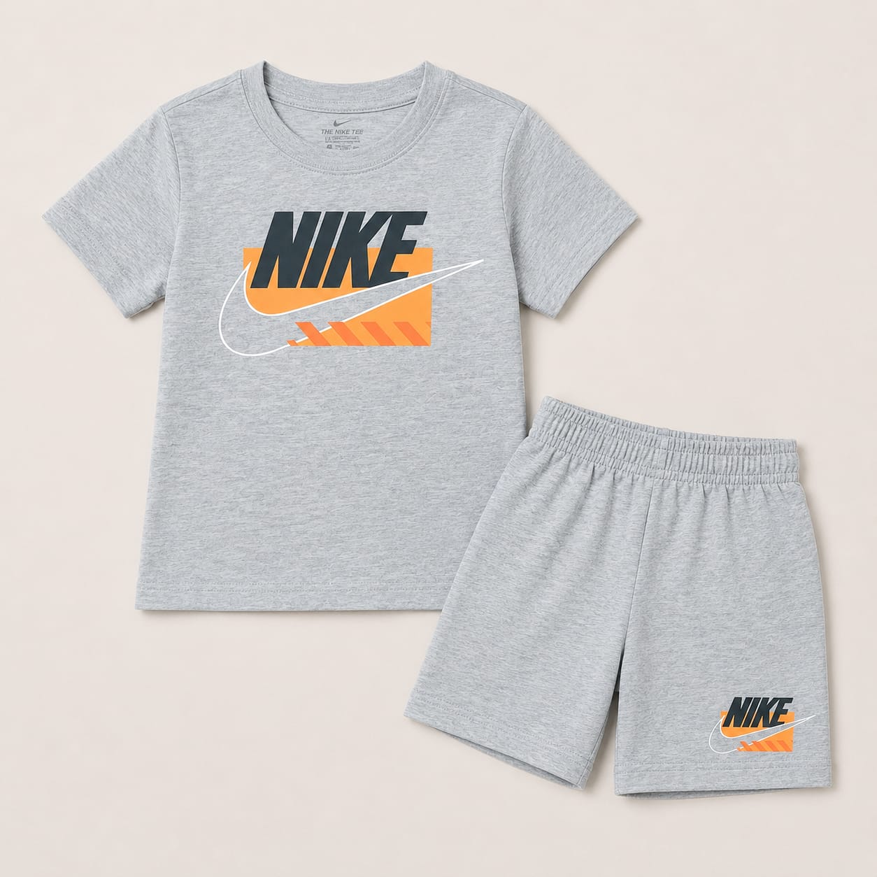 Kids Grey Nike Printed Summer Co-Ord Set
