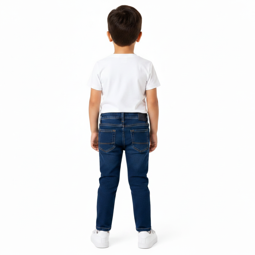 Back view - Boy in slim jeans